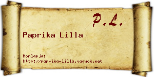 Paprika Lilla névjegykártya
